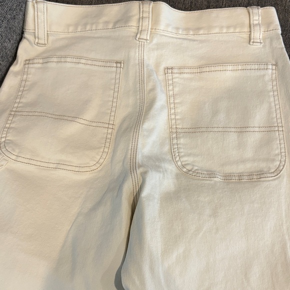 OAK + FORT Off-White Cropped Ankle /Cargo Pants - Picture 4 of 4